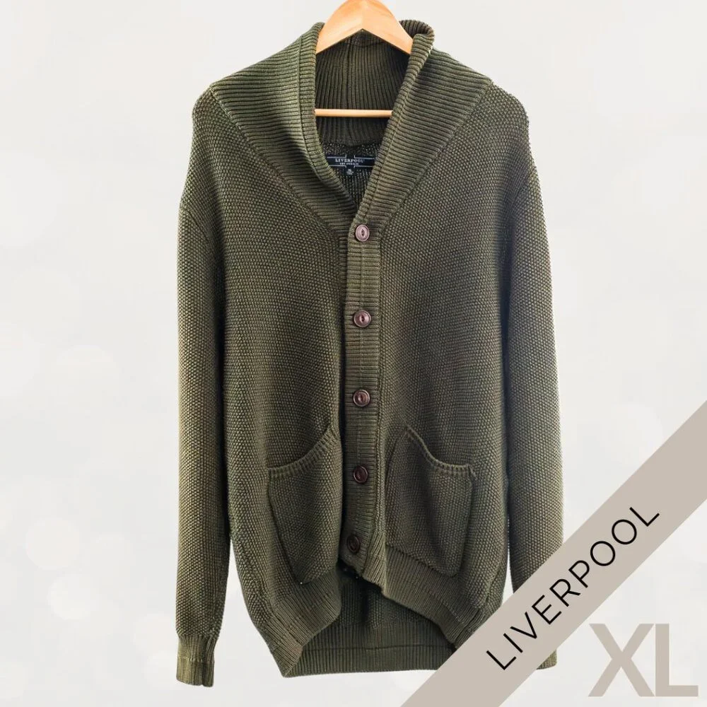 Liverpool Los Angeles XL Sweater | Shawl Collar Cardigan - Picture 2 of 7